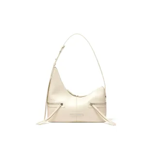 【MATIN KIM】官方旗艦 不對稱皮革拉鍊包(象牙白)