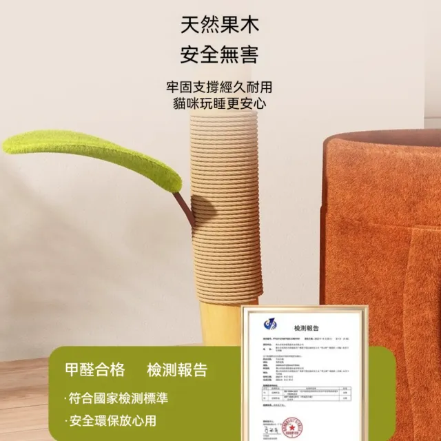 【艾嘉圖】貓窩貓樹一體樹洞 四季通用實木藤編小型貓架(夏季家用不佔地48*40*73CM)