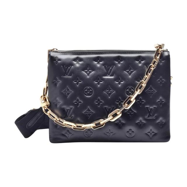 LV LOUIS VUITTON路易威登 M21260 經典 Coussin PM 系列 Monogram 壓花圖案小羊皮肩背 / 斜背包