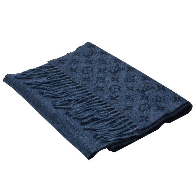 LV LOUIS VUITTON路易威登 M70257 經典 Monogram LOGO GRADIENT 系列羊毛圍巾