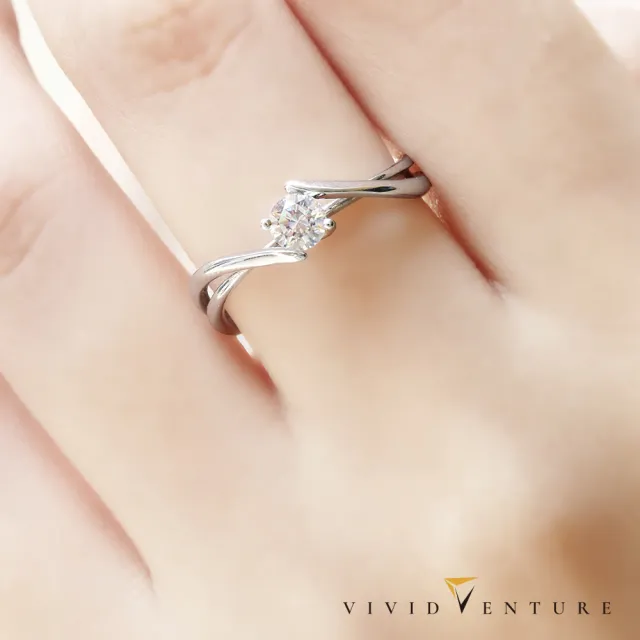【Vividventure 亞帝芬奇】14K 天然鑽石 GIA 30分 FSI2 戒指+10分 鑽石 男戒 永恆綻放(對戒 結婚 套組)