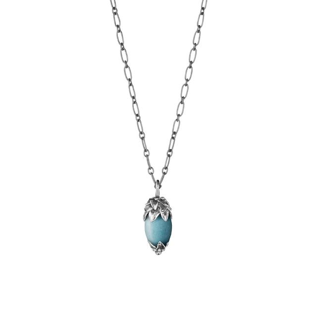 【Georg Jensen 喬治傑生】2026 HERITAGE 項鍊(氧化純銀 藍石英)