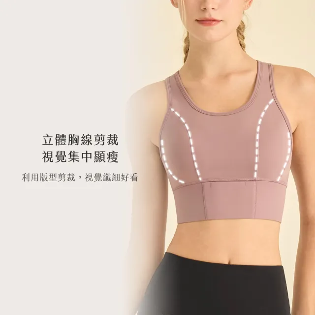 【beaulace 薄蕾絲】2件組-大罩杯中度全罩式口袋運動內衣 女力訊號(S-5L都可穿)