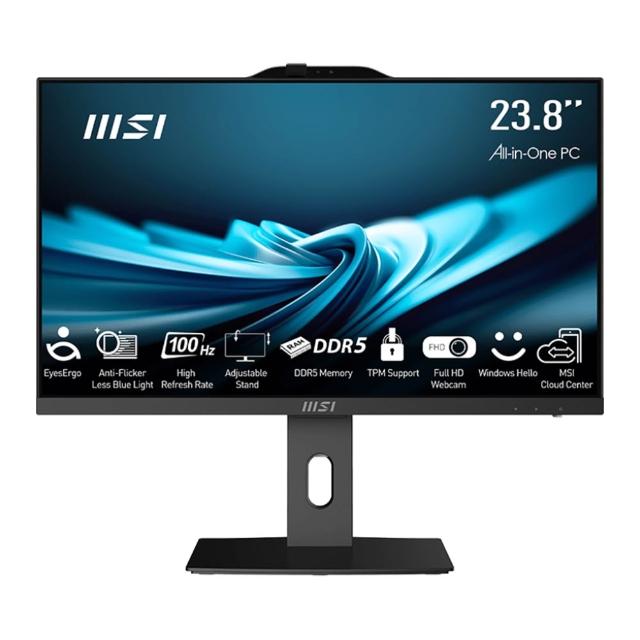 【MSI 微星】i7特仕液晶電腦(PRO AP242P 14M-626TW/i7-14700/32G/1T+1T SSD/Win11Pro/白)