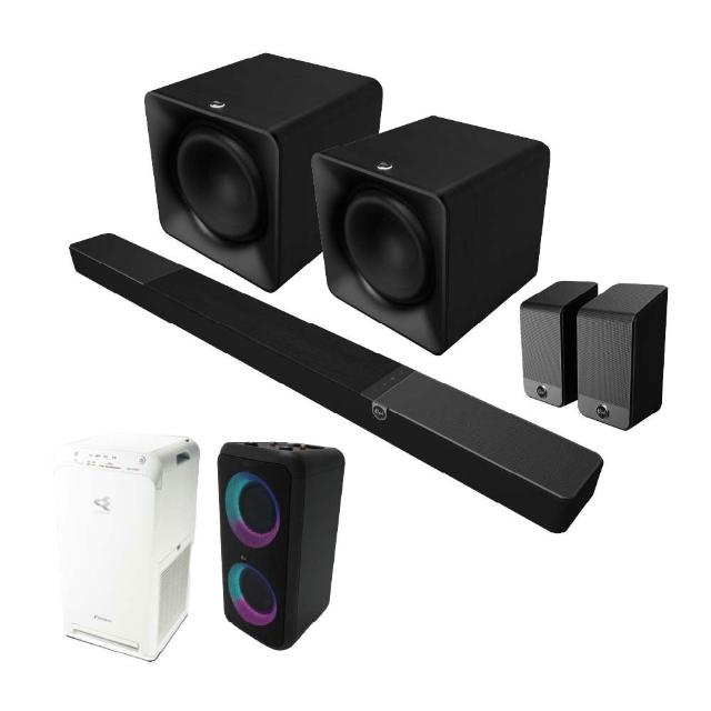 【Klipsch】Flexus Core 300+SUB 200 x2+SURR 200 7.2.4聲道雙重低音天空聲霸全配劇院組(釪環公司貨)