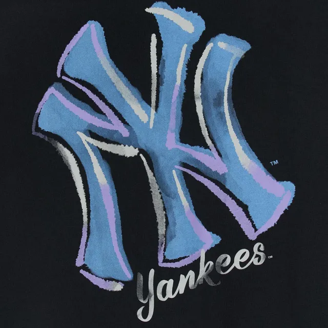 【MLB】背後大Logo長袖大學T 紐約洋基隊(3AMTB3254-50BKS)
