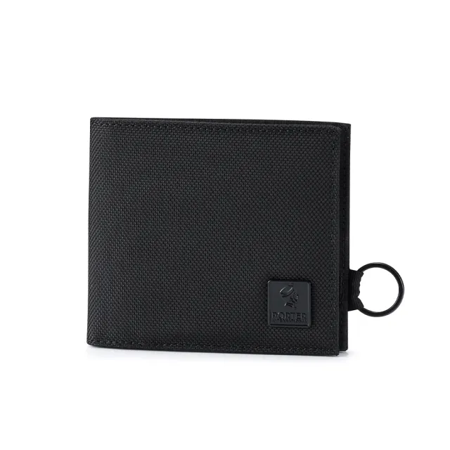 【PORTER INTERNATIONAL】自信經典NEW HEAT雙折零錢短夾(黑)