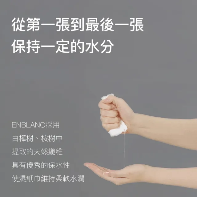 【ENBLANC】銀離子抗菌｜輕柔木槿花｜有蓋隨身包濕紙巾｜20抽12包(蟬聯韓國人氣第一品牌)