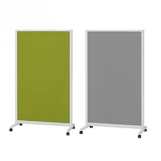 【PLUS 普樂士】兩用告示屏風白板 綠/灰 /台 KWC-0915BSK