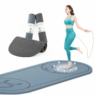 【ANTIAN】10mm加厚 靜音減震運動跳繩墊 雙面防滑健身墊 跳繩毯 舞蹈墊(交換禮物)