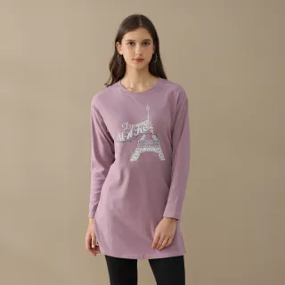 YASA 輕暖閃耀拼貼長版上衣