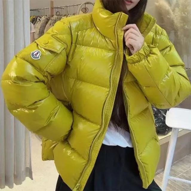 【巴黎精品】頂級真羽絨外套90%鴨絨羽絨衣秋冬外套上衣大碼休閒女裝(立領短款麵包服4色n1lr47)