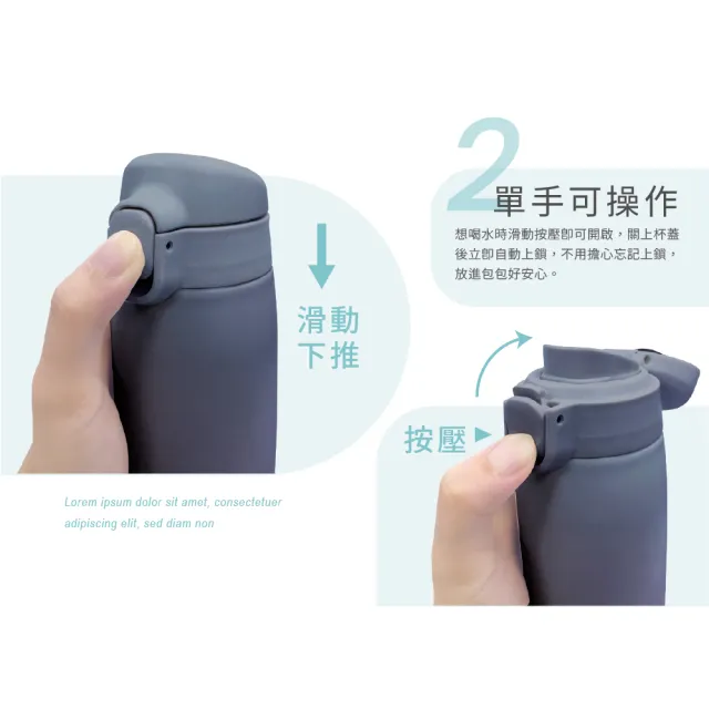【TIGER 虎牌】彈蓋雙層不鏽鋼保溫瓶 500ml(MCT-T050 真空保溫杯/輕量隨行杯)