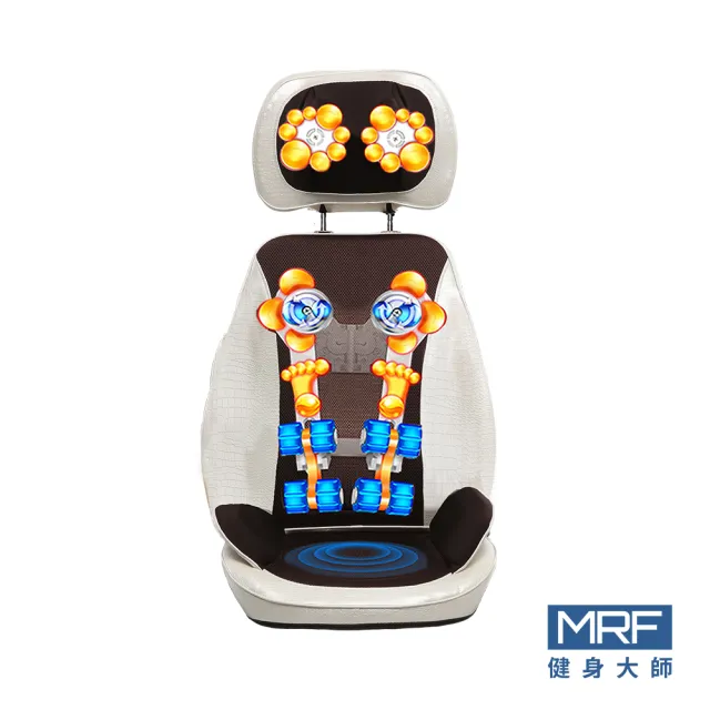 【MRF 健身大師】6D溫感揉搥開背按摩墊(行動按摩椅)