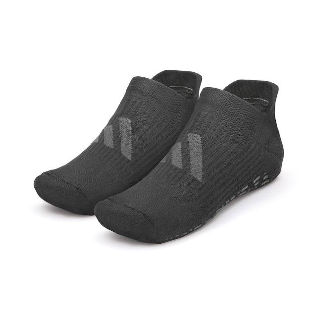 【adidas 愛迪達】訓練止滑隱形襪 黑/灰(瑜珈襪 運動襪 止滑襪)