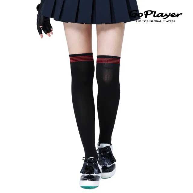 【GoPlayer】女膝上長筒襪-兩雙組(長筒襪 膝上襪 竹炭)