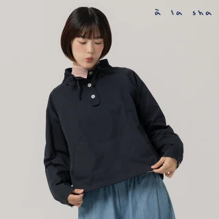【a la sha】貓咪口袋長袖上衣