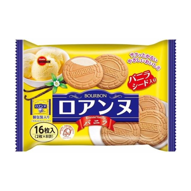 【Bourbon 北日本】香草味法蘭酥 16枚入(薄餅/下午茶/點心/獨立包裝)