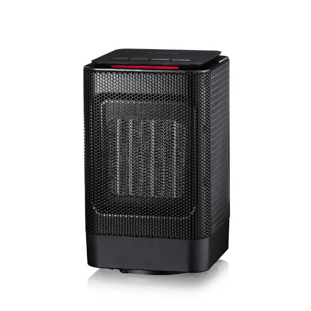 適用於小面積個人使用的KINYO NEH-120陶瓷式暖氣機，尺寸為(L)125x(W)125x(H)206mm，重量約1100g，採用ABS、PP、PBT材質，風扇擺頭角度達60度，最大消耗功率為950W，不具溫度調節功能，僅提供低暖與高暖模式，電壓為AC 110V/60Hz，並取得BSMI許可字號R4A106，提供1年保固。