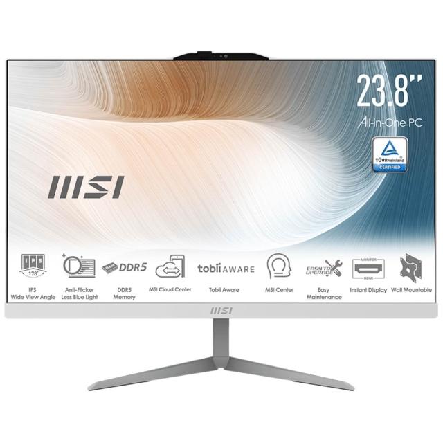 【MSI 微星】Core 5特仕液晶電腦(Modern AM242 1M-1059TW/Core 5 120U/24G/1T SSD+1T/Win11/白)
