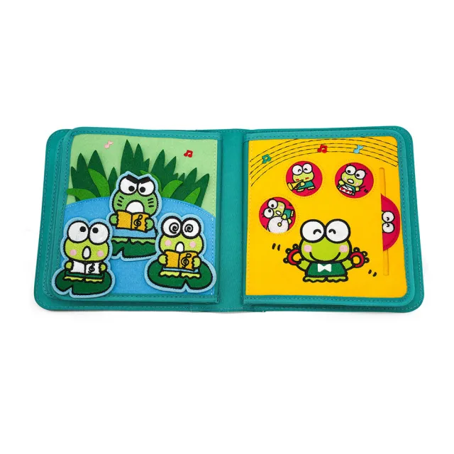【My First Book】特別冊-keroppi大眼蛙(0y+正版聯名/啟蒙玩具/蒙特梭利/布書/寶寶互動學習)