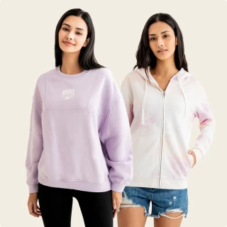 【Roots】男女款-精選Roots 海狸LOGO長袖上衣或外套或斗篷(多款可選)