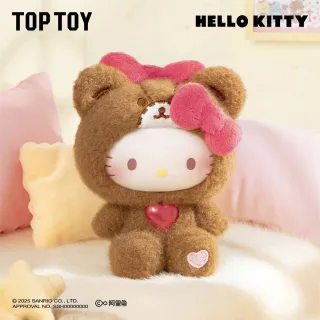 【YENDAR 研達】三麗鷗Hello Kitty泰迪毛絨睡衣小熊 (單盒)(夢趣細節隨身治癒)