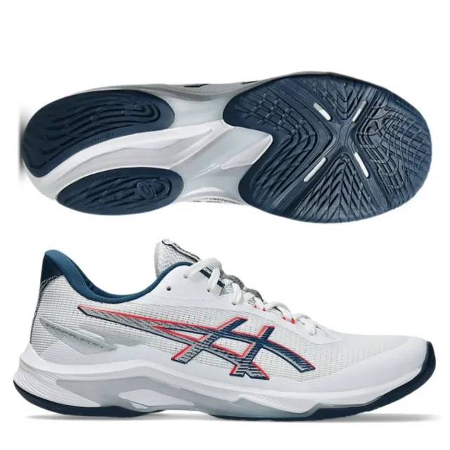 【asics 亞瑟士】NETBURNER BALLISTIC FF 4 男女款 排球鞋 匹克球(1053A070-100 1052A083-100 白 黑 銀 藍 