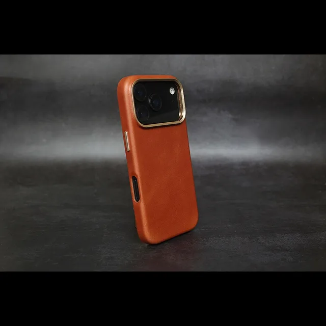 【UNIC】UNIC皮革磁吸手機殼馬鞍棕iPhone17//17 Pro/17 ProMAX(真皮)