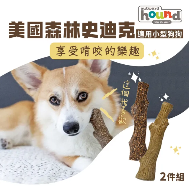 【outward hound】森林史迪克 寵物玩具 2件組 S 小型犬適用 原Petstages 潔牙 狗玩具