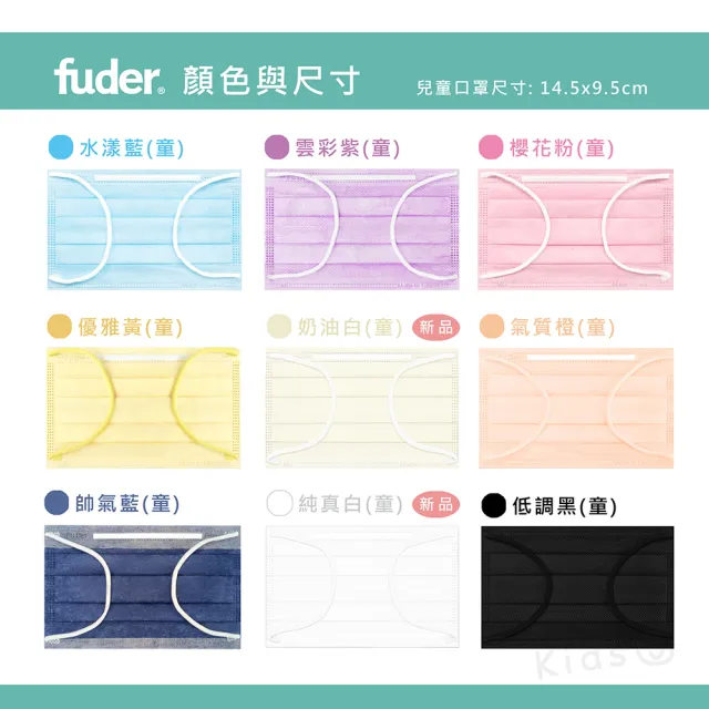 【FuDer 福德好罩】兒童平面醫療口罩3盒組30入/盒(國小學生 大童 小包分裝 台灣製造)