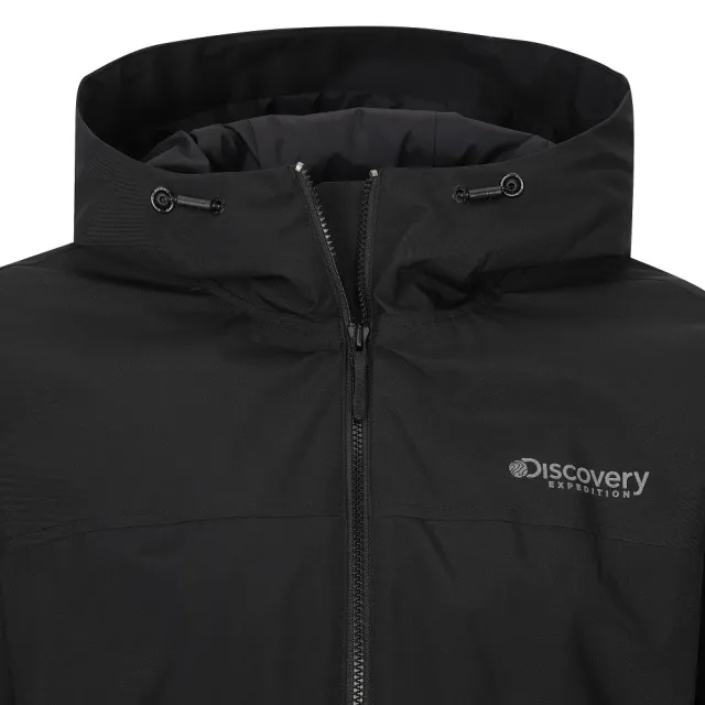 【Discovery Expedition】Bertex 3L女版中長版連帽外套 機能外套 防風 防潑水(DWWJ4B054-BKS)