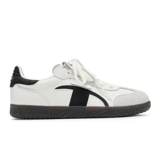 【Champion】官方直營 女性款-Champ T-trainer膠底復古休閒鞋-淺米黑色(U5CFCTW12U3)