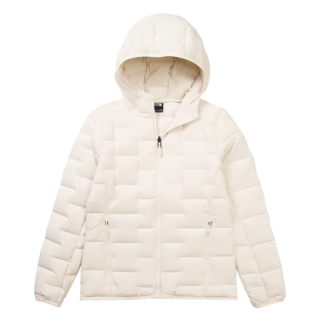 【The North Face】TNF 休閒 運動 DWR防潑水羽絨外套 W CUBE LT HOODIE DOWN - AP 女 米白(NF0A8DX6QLI)