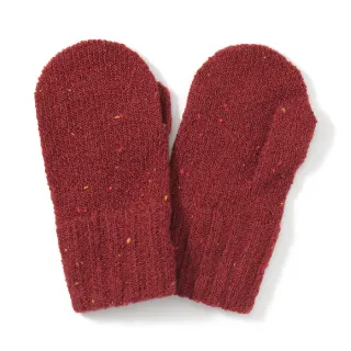 【MUJI 無印良品】幼兒再生聚酯纖維混伸縮二指手套(深灰/粉米/紅色)