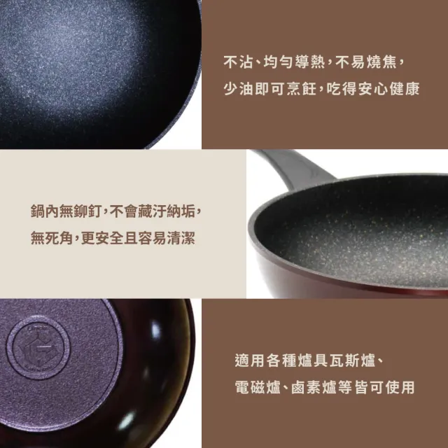 【LINOX】天堂鳥 韓國製 石墨烯&鈦IH炒鍋 36公分 不沾鍋(不沾中式炒鍋 適用IH爐)
