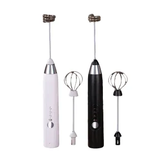 【Homeco】多功能手持電動奶泡器 304不鏽鋼三擋可調打泡器 USB充電 雙頭(咖啡拉花 攪拌器 發泡器 拉花必備)