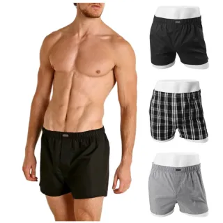 【Calvin Klein 凱文克萊】CK 三件組 男內褲 經典透氣棉質 內褲 寬鬆 四角褲(居家 舒適)