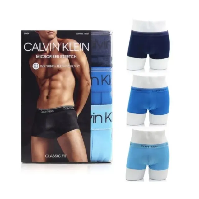 【CALVIN KLEIN】CK 男內褲 內褲 低腰短版 三件組 平口 四角褲 彈性纖維 速乾 透氣(多款顏色可選)