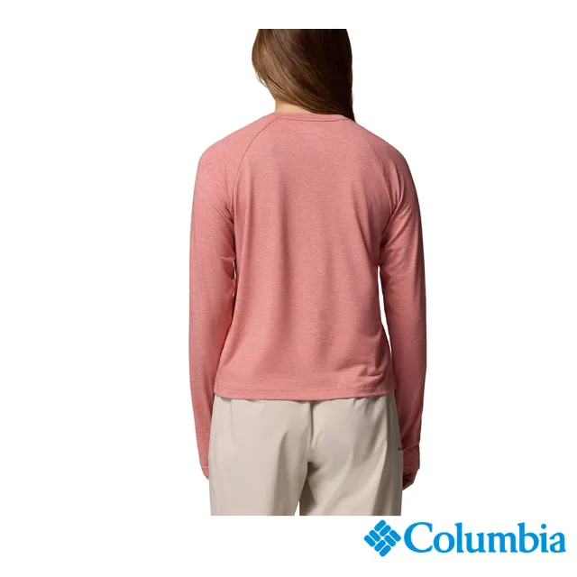 【Columbia 哥倫比亞】女款-防曬UPF30快排長袖上衣-PFG Uncharted™-玫瑰粉(UFK26720NP/JF)