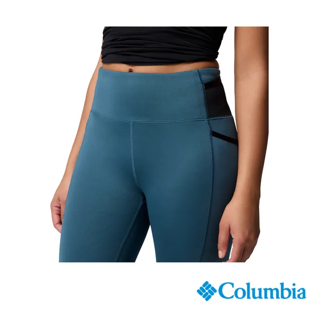 【Columbia 哥倫比亞】女款-快排內著長庫-Summit Valley™-孔雀綠(UAR96830TL/JF)