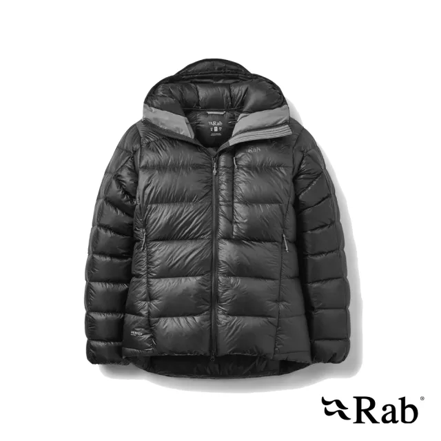 【RAB】Mythic Ultra Jacket Wmns 神話保暖羽絨連帽外套 女款 黑色 #QDB52