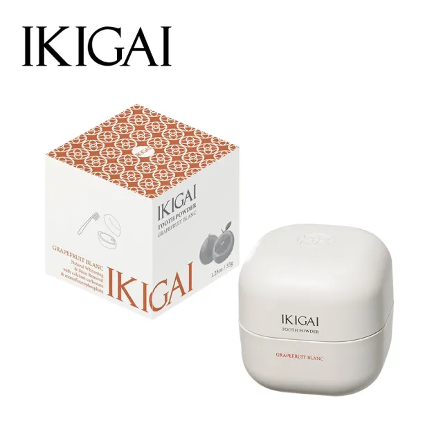 【CSD 中衛】IKIGAI 牙粉-葡萄柚白花(35g/瓶)