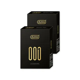 【Durex 杜蕾斯】001水性PU衛生套標準裝2入*2盒(共4入 保險套/衛生套/避孕套/安全套/避孕)
