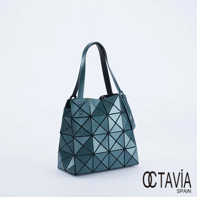 【OCTAVIA 8】雙11 金屬碎片 幾何三角立體長型手提A4包 - 五色可選(三宅包 手拿包)