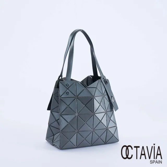 【OCTAVIA 8】雙11 金屬碎片 幾何三角立體長型手提A4包 - 五色可選(三宅包 手拿包)