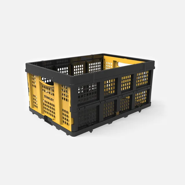 【Stanley】組合 四輪折疊平板手推車120公斤+折疊置物籃