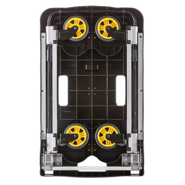 【Stanley】組合 四輪折疊平板手推車120公斤+折疊置物籃
