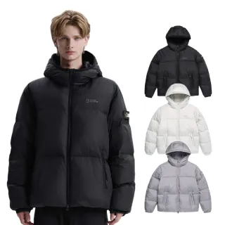 【National Geographic 國家地理】男女同款 EIRA 短版羽絨連帽外套(3色可選/鵝絨款/連帽款)