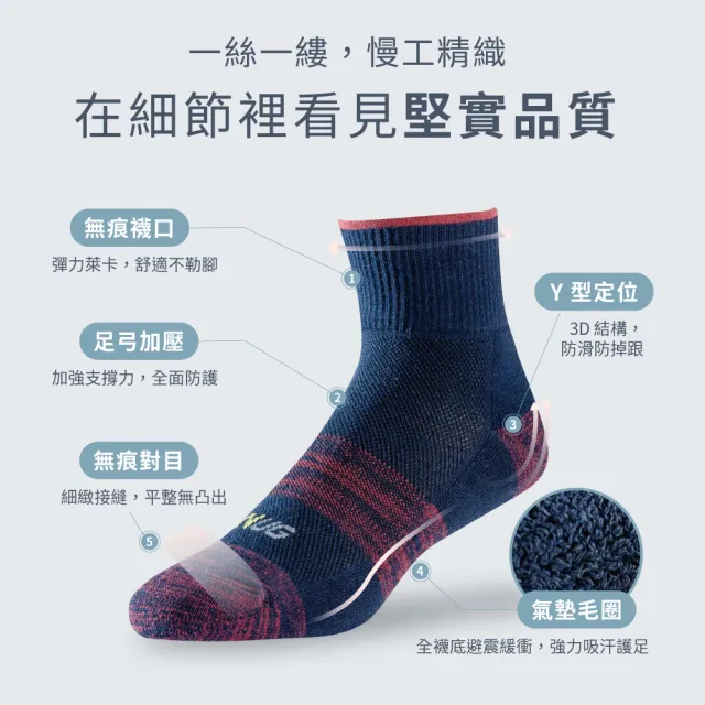 【sNug 給足呵護】4雙組動能氣墊運動除臭襪(耐磨/吸汗/毛巾底/運動襪/久站久走/台灣製/10秒除臭)